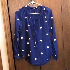 Polka dot blouse small